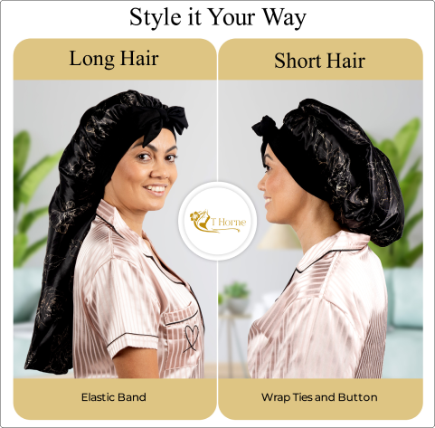 Satin Double Layers Hair Bonnet